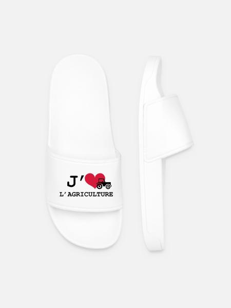 J'aime l'agriculture ! - Claquettes Homme - blanc