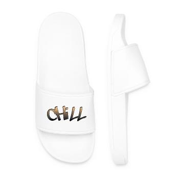 Chill, chill, chill, hang out, switch off - Men’s Pool Sliders - white - Front