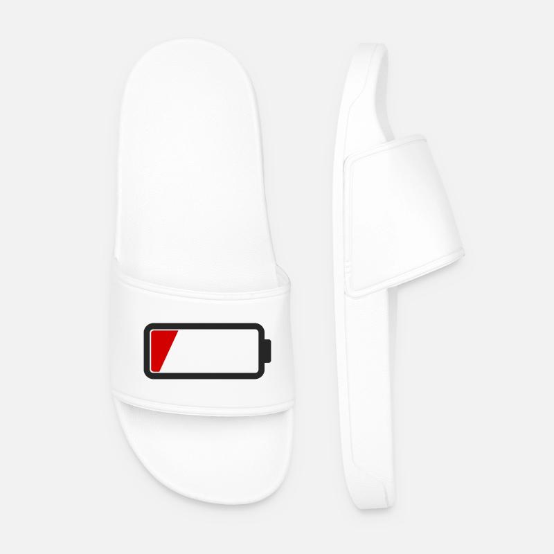 Batterie leer - Männer Badelatschen - Weiß
