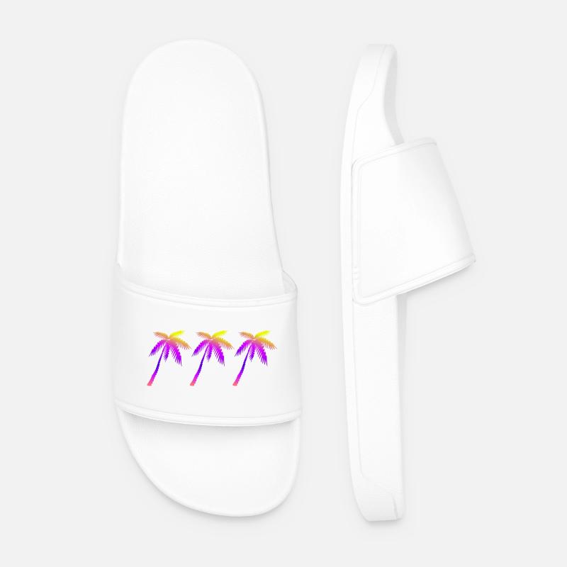 Palmen - Männer Badelatschen - Weiß