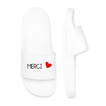 MERCI. MERCI MAÎTRESSE. CADEAU MAÎTRESSE. VACANCES - Claquettes Homme - blanc - Devant