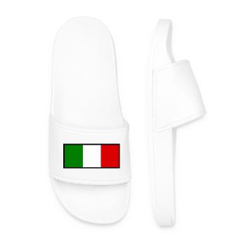 Italy Italian flag flag gift - Men’s Pool Sliders - white - Front