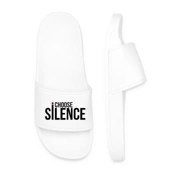 I Choose Silence - Men’s Pool Sliders - white - Front