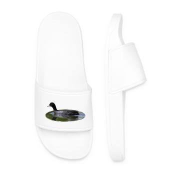Eurasian Coot - Men’s Pool Sliders - white - Front