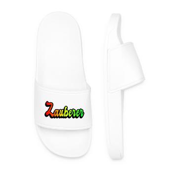 Zauberer Regenbogen Design - Männer Badelatschen - Weiß - Vorne