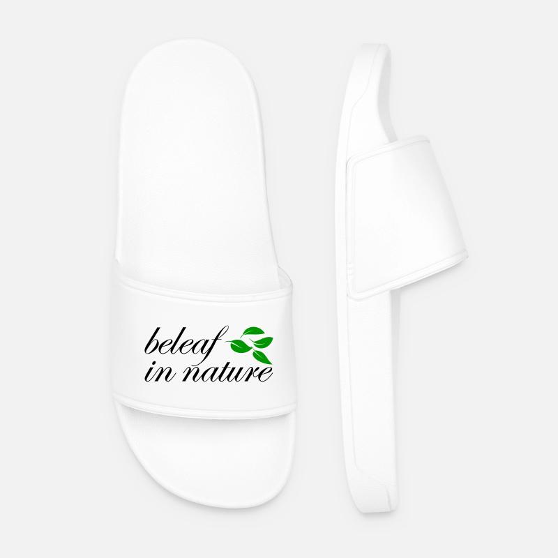 beleaf in nature - Männer Badelatschen - Weiß
