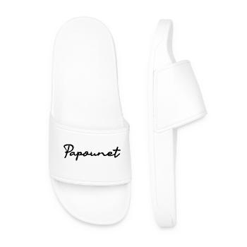 FÊTE DES PÈRES. BONNE FÊTE PAPA. PAPA. BONNE FÊTE - Claquettes Homme - blanc - Devant