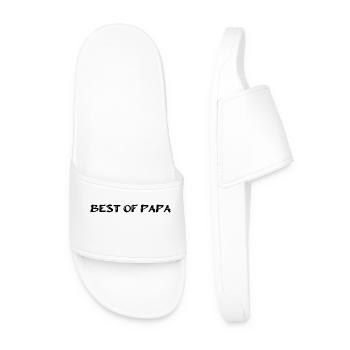 PAPA. FÊTE DES PÈRES. BONNE FÊTE PAPA. BONNE FÊTE. - Claquettes Homme - blanc - Devant