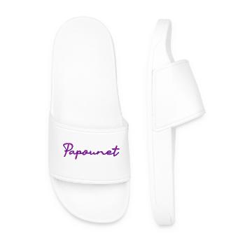 PAPOUNET. PAPA. FÊTE DES PÈRES. BONNE FÊTE PAPA - Claquettes Homme - blanc - Devant