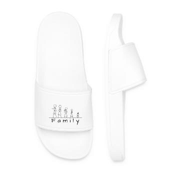 Stick figure family - Men’s Pool Sliders - white - Front