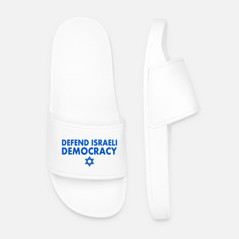 Defend israeli democracy - Männer Badelatschen - Weiß