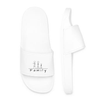 Stick figure family - Men’s Pool Sliders - white - Front