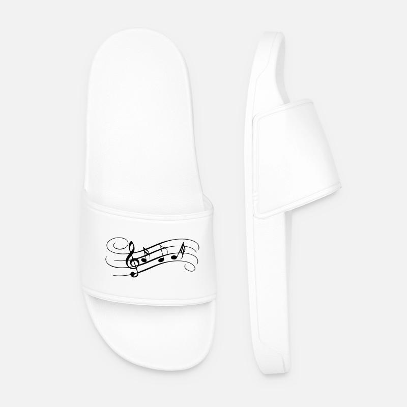 Envolée de notes - Claquettes Homme - blanc