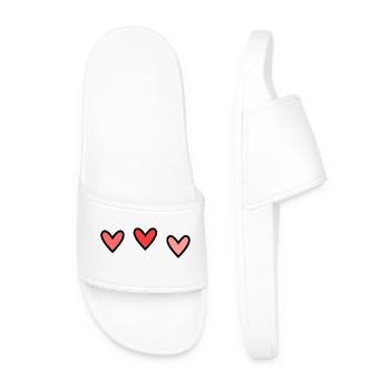 HEART. SAINT VALENTINE. bachelorette party. I LOVE YOU. I LOVE YOU - Men’s Pool Sliders - white - Front