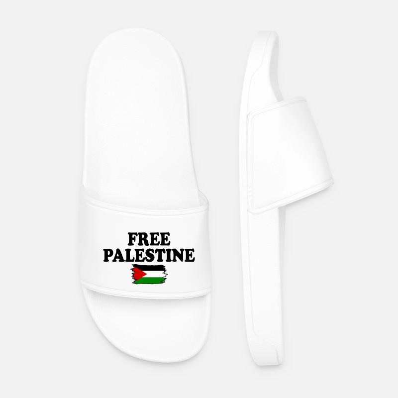 Free palestine - Männer Badelatschen - Weiß
