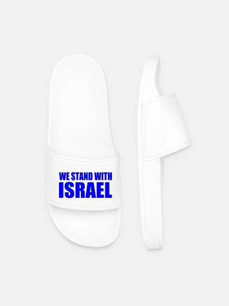 We stand with israel - Men’s Pool Sliders - white