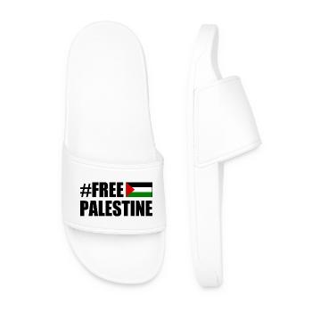 Free palestine - Männer Badelatschen - Weiß - Vorne
