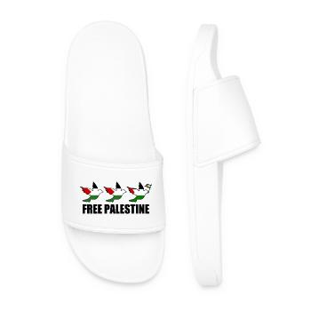 Free palestine - Claquettes Homme - blanc - Devant
