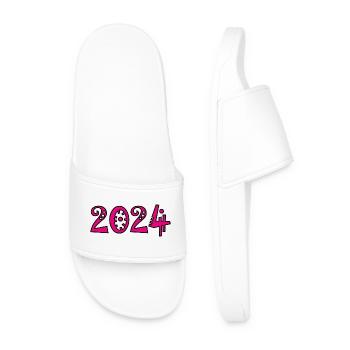HAPPY NEW YEAR. NEW YEAR'S EVE. NEW YEAR - Men’s Pool Sliders - white - Front
