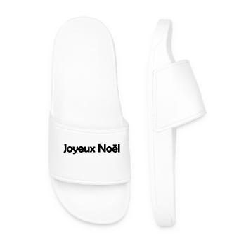 NOËL. ANNEE. ANNIVERSAIRE. RETRAITE. PAPA. MAMAM. - Claquettes Homme - blanc - Devant