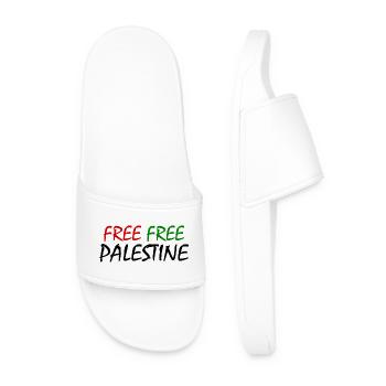 Free palestine - Men’s Pool Sliders - white - Front
