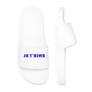 SAINT VALENTIN. EVJF. JE T'AIME. I LOVE YOU. AMOUR - Claquettes Homme - blanc - Devant