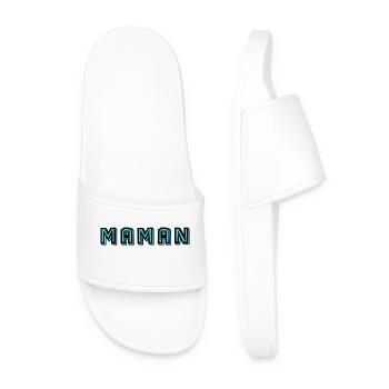 MAMAN. FÊTE DES MÈRES. BONNE FÊTE MAMAN. COEUR - Claquettes Homme - blanc - Devant
