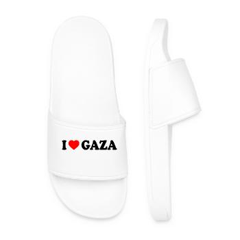 I love gaza - Männer Badelatschen - Weiß - Vorne