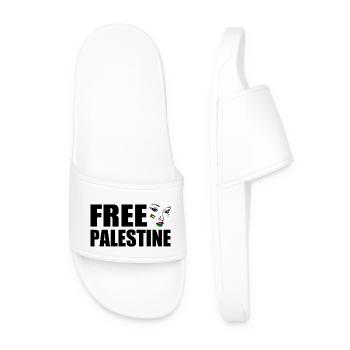 Free palestine - Men’s Pool Sliders - white - Front