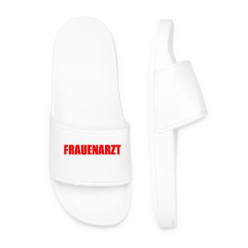 Frauenarzt - Männer Badelatschen - Weiß - Vorne