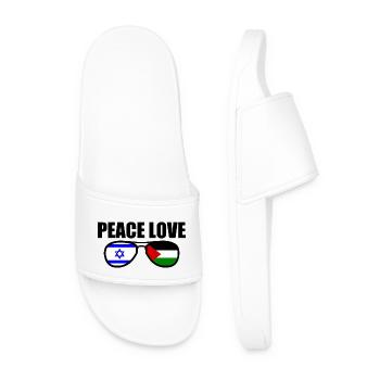 Peace for Free Palestine Israel - Men’s Pool Sliders - white - Front