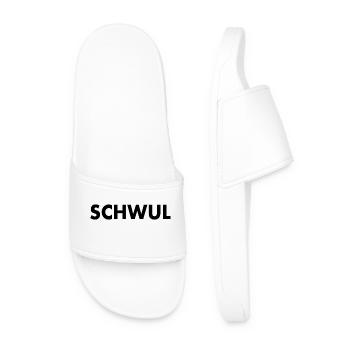 Schwul - Männer Badelatschen - Weiß - Vorne
