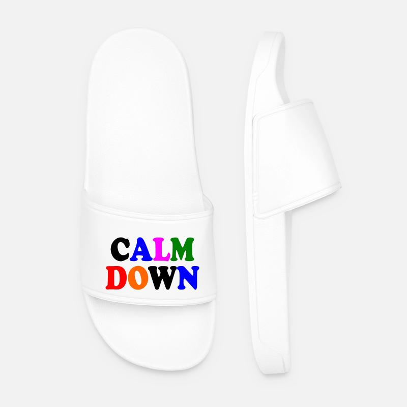 Calm down - Männer Badelatschen - Weiß