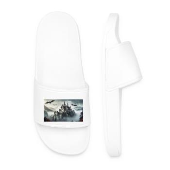 creepy mythical places – Castle of Dracula - Men’s Pool Sliders - white - Front