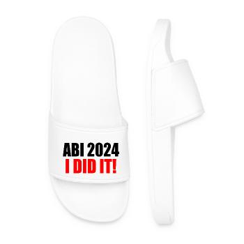 Abi 2024 - Männer Badelatschen - Weiß - Vorne