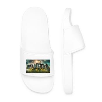 beautiful mythical places – Stonehenge - Men’s Pool Sliders - white - Front