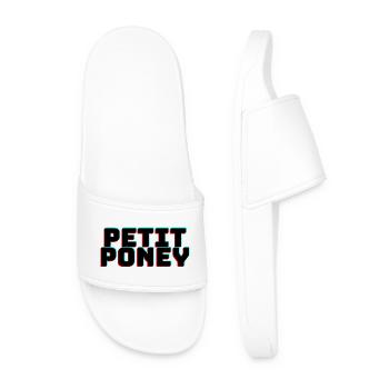 Petit poney - cadeau humour - musique petit poney - Claquettes Homme - blanc - Devant