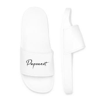 PAPOUNET. DAD. FATHER'S DAY. HAPPY FATHER'S DAY - Men’s Pool Sliders - white - Front