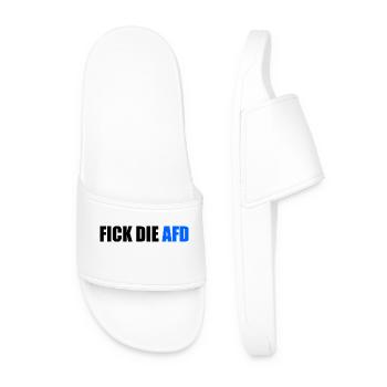 Fick die afd - Männer Badelatschen - Weiß - Vorne