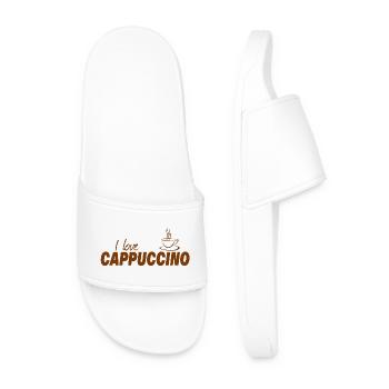 I LOVE CAPPUCCINO - Männer Badelatschen - Weiß - Vorne