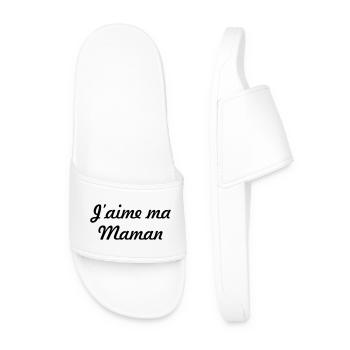 J'aime ma maman - Fête des Mères - Claquettes Homme - blanc - Devant
