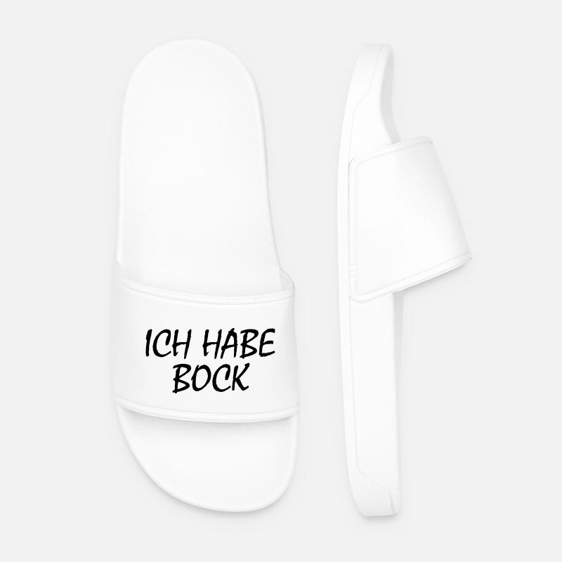 Ich habe bock - Männer Badelatschen - Weiß