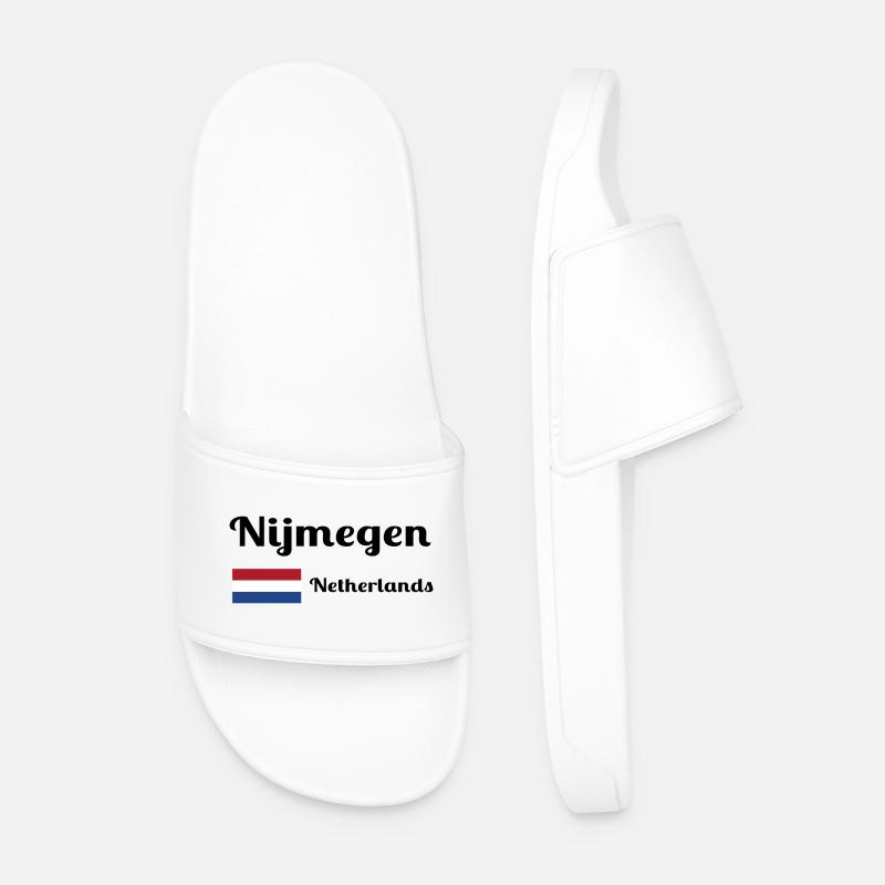 Nimwegen Niederlande - Stylische Drucke - Männer Badelatschen - Weiß