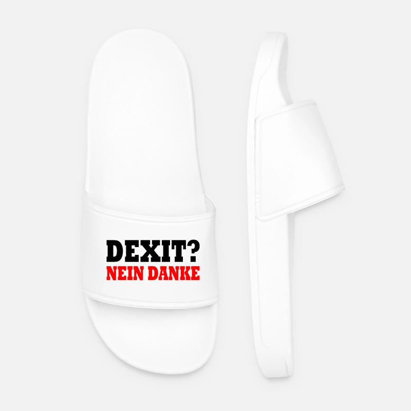 Dexit nein danke - Männer Badelatschen - Weiß