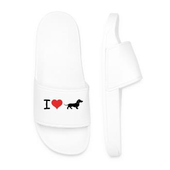 J’adore le teckel allemand Dackel - Pet Design - Claquettes Homme - blanc - Devant