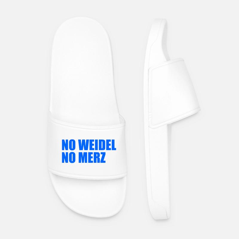 No weidel no merz - Männer Badelatschen - Weiß