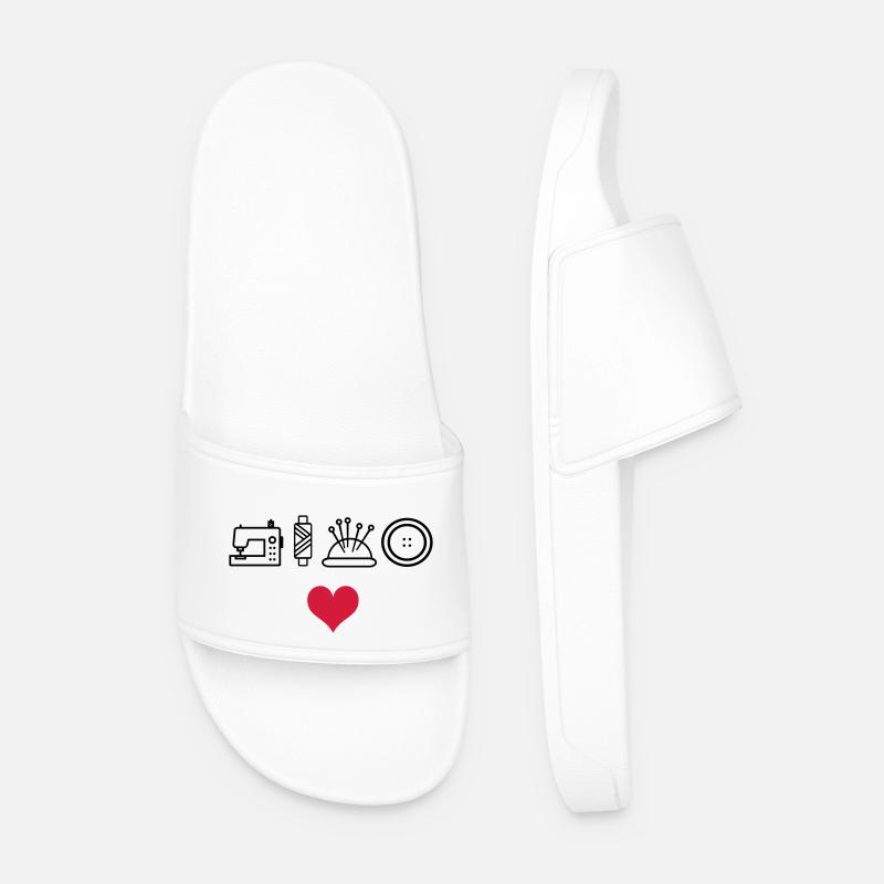 Nähen - Männer Badelatschen - Weiß
