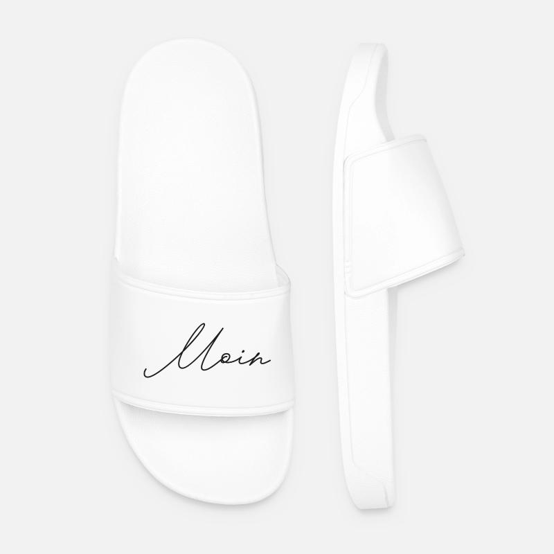 Moin – Le noir est de retour ! - Claquettes Homme - blanc