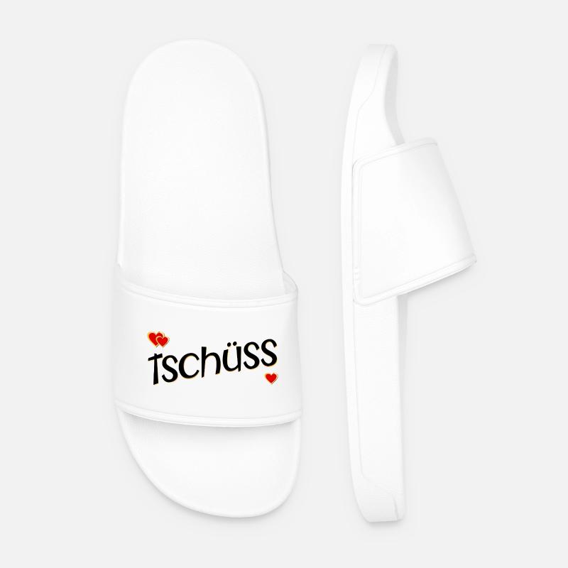 TSCHÜSS ABSCHIED HERZ - Männer Badelatschen - Weiß