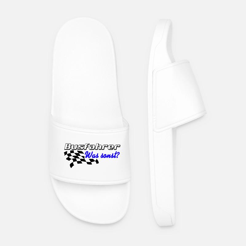 Bus driver , what else ? .......................... - Men’s Pool Sliders - white